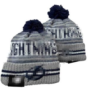 Lightning Beanies Cap Wool Warm Sport Knit Hat Hockey North American Team Striped Sideline USA College Cuffed Pom Hats Män kvinnor