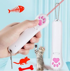 ペット猫のおもちゃ多機能レーザー赤外線USB充電おもちゃのためのインタラクティブ面白い屋内チェイス猫ティーザー改善IQ