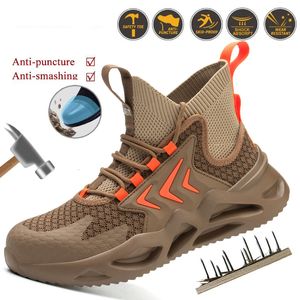 Güvenlik Ayakkabıları Yaz Işığı ve Rahat Açık Koruyucu Çalışma Botları Erkek Ayakkabı Çelik Head Anti-Fall Anti-Bitk Güvenlik Ayakkabıları 230915