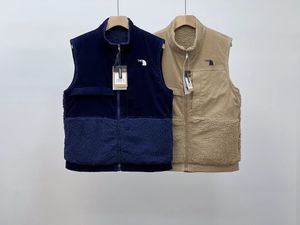 GILET North North Retro-X da uomo Primavera autunno inverno Caldo e spesso Modelli classici per coppia in pile di cashmere di agnello