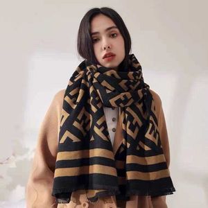 12% OFF DYET Letter Double-sided Thickened Warm Cashmere Scarf Women's Autumn and Winter Office Air Conditioning Shawl Neck{category}