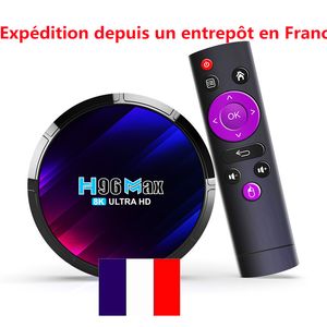 A França tem estoque H96 MAX RK3528 Smart TV Box Android 13 Rockchip 3528 Quad Core Suporte 8K 2GB 4GB RAM 16GB 32GB ROM BT5.0 Media Player Set Top Box