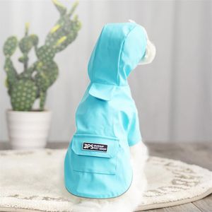 Cat Dog Hooded Raincoat Puppy Cats Rain Coat Waterproof Jacket for Dogs Spring Aummer Soft Thin Dog Clothes XS-3XL 201109285c