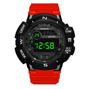 Wristwatches Fashion Watch Men Luminous Electronic Multifunction Sports Display Date Calendar Week Alarm Unisex Clock Relogio Masculino