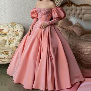 Charmig stropplös från axelklänningarna avtagbar ärm Sweet 15 Prom Dress Peat Ball Vestidos de Quinceanera klänning 326 326