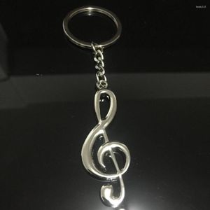 Nyckelringar 100 stycken Musik Keychain Choir Gift Metal Musical Note Key Chain Novelty Souvenir Ring Special Students Gifts