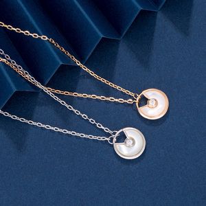 new classic necklace designer jewelry 925 Silver luxury jewelry for women natural Shell for wedding day and valentines day fashion versatile clavicle Chain