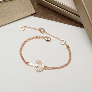 Luxury Women Jewelry Gold Bracelet Roman Series Classic Disc Diamond Letter Design Designer Fashionable and Gorgeous Pure Hand Inlaid Rose Gold Bracelet