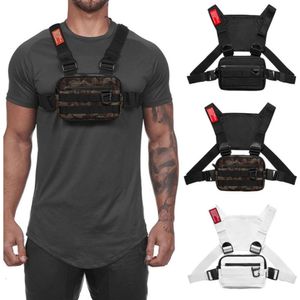 Sacos de ombro 1 PCS Homens Tactical Cintura Saco Colete Pacote de Peito Hip Hop Função Peito Rig Pack