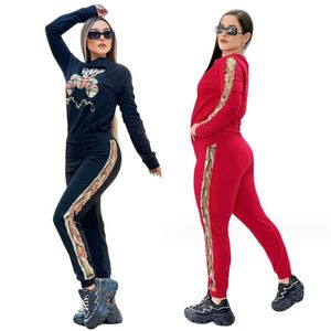 Abiti da donna 2023 Autunno/Inverno New Sports Fashion Checker Print Set da donna Luxury Brand Set da due pezzi da donna