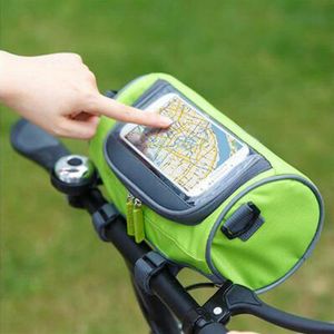 Stor kapacitet cykelväska styret frontrör korg vattentät cykel telefonpåse pekskärm pack för kvinnor man cykel accessori304x