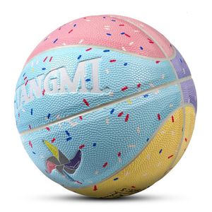 Balls Kuangmi Personalized Basketball Size 5 6 Custom Laser Engraving Name Carved Letter Ball Children Present Student Birthday Gifts 230915