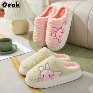 Slippers House Slipper Women Fuzzy Cartoon Rabbit Bear Winter Warm Plush Indoor Floor Non Slip Home Men Male Shoes Female In 230915