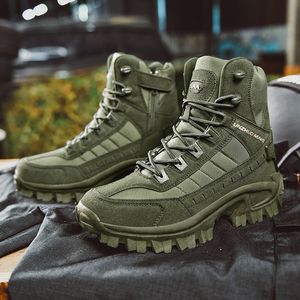 Scarpe eleganti Fujeak Uomo Stivali tattici militari Autunno Inverno Stivali militari in pelle impermeabili Desert Safty Scarpe da lavoro Stivaletti da combattimento 230915