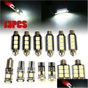 Other Car Lights 13Pcs Interior Light High Bright Front Rear Dome Led Bbs Kit Cars Reading White Interiors Vw Golf 6 M-K6 G-Ti Drop De Dh8Bt