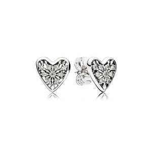 Orecchini autentici Hearts of Winter S925 Sterling Silver Fine Jewelry Adatto per orecchini stile europeo Ale 296368CZ