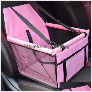 Cão assento de carro cobre oxford almofada impermeável segura transportar casa dobrável gato filhote de cachorro saco de viagem cesta produtos drop entrega home jardim dhejn