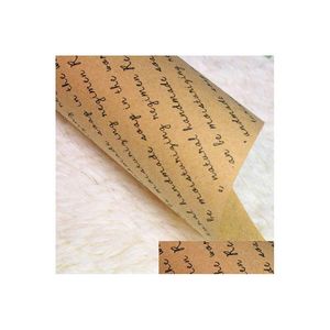 Gift Wrap New Arrival 100Pcs Handmade Printed Kraft Paper Packaging For Soap Homemade Wrapper Drop Delivery Home Garden Festive Party Dhhw6