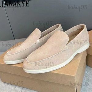 Scarpe eleganti da uomo classiche scarpe da passeggio nude mocassini piatti scarpe vera pelle scamosciata punta tonda suola in gomma scarpe basse slip-on vendita calda scarpe formali di marca babiq05