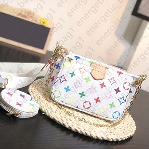 Luxury Women Bags 3pcs/set Mahjong Bags Fashion Shoulder Bags three-in-one Crossbody Bags Printed Flower Messenger Bags Embossed Clutch Bags with Mini Coin Purse Lady