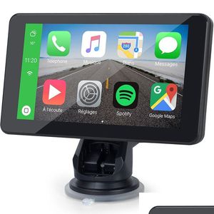 カービデオXinmy 7インチタッチSNポータブルワイヤレスカープレイタブレットアンドロイドステレオMtimedia Bluetooth Navigation with front and rebrevie dh7x4