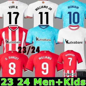 23 24 Club Bilbao Soccer Jerseys Berenguer 2023 Muniain Athletic Williams JR Football Shirt Raul Garcia Villalibre Camiseta Sancet GK Unai Simon Men Kids