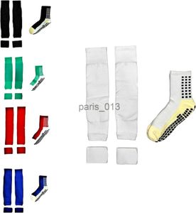 Men's Men Anti Slip Grip Soccer Shin Guard sleeves Shin Guard Straps (Socks+Straps+Sleeves) x0916