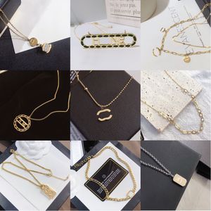 Designer de jóias marca carta colar mulheres pingente para mulheres cobre menina presentes de casamento festas prata ouro corrente charme cristal neckalce