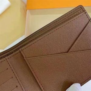 Klassisk unisex handväska shoppingmynt handväska högkvalitativ läderplånbok korthållare lyxmärke med Box283f