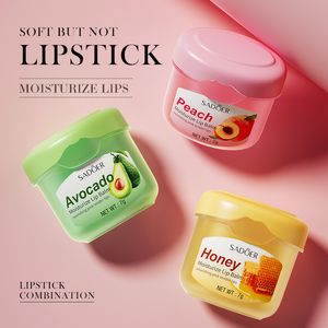 SADOER Sicurezza Idratante Miele Balsamo per le labbra Base Idratante Pianta naturale Anti-Crepature Cura delle labbra Rossetto Schiarisci le linee delle labbra Commercio all'ingrosso