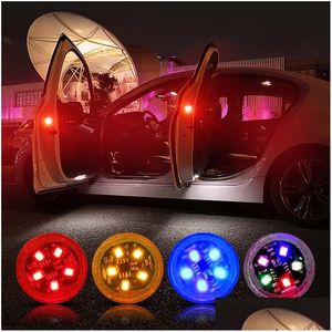 Luci di emergenza per auto Spia per porta lampeggiante Lampada a LED stroboscopica Illuminazione stradale Porte per auto rosse Anti collisione Controllo magnetico Dro Dhz3S