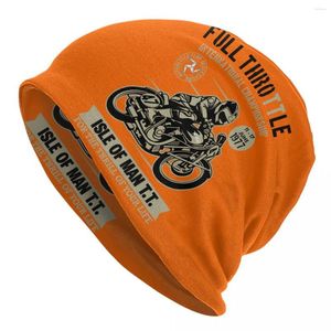 Berets Vintage Motorcycle Racer Skullies Beanies Caps Unisex Winter Knitting Hat Hip Hop Isle Of Man Bonnet Hats Outdoor Ski Cap