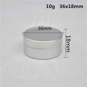 400 x 10G Nature Aluminium Cream TINS ​​10 ml Tomt prov Kosmetisk grädde Container Aluminium Tin Polid Parfym Bottle Jar Whole2779