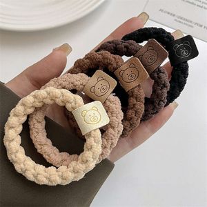 5st/Lot Women Girl Simple Elastic Hair Bands Scrunchie Ponytail Holder Rubber Hair Ties Fashion Headband Hårtillbehör