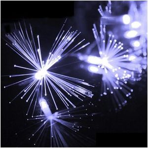 Led Strings 10M String Light Fiber Optic Twinkle Fairy Lights For Christmas Wedding Party Holiday Home Garland Decoration Eu/Us Plug Dh94T