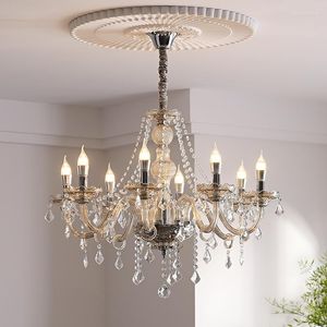 Chandeliers Glass Crystal Chandelier Ceiling Lights Dining Room Kitchen Island Hanging Pendant Lamps Restaurant Decor Flush Mounted Fixture