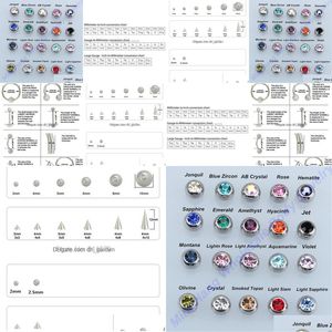 Anelli per lingua 14G1.6Mmx5Mm Cz sfera di cristallo bilanciere anello per capezzolo parti di ricambio gioielli penetranti per il corpo consegna di goccia Dhgarden Dh1E0