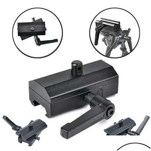 Bipod QD Quick Detach Mount Rotating Bipods Adapter 20mm Picatinny Rail Accessory Black Color Drop Delivery