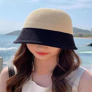 Four Seasons Women's Ins Bell-Hat Sticked Bell Hat Milk Silk Bucket-Hat Liten Strawhat Japanese Net Celebrity Korean Ver260d