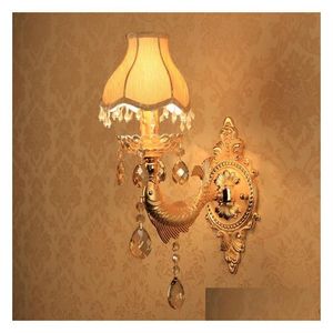 Lâmpada de parede Home LED Espelho Luz Moderna Vela Luzes com Sombra Corredor Gold Fish Luminárias Sconce Walkway Drop Delivery Garden Hotel S Dhauo