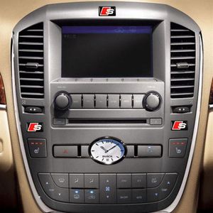 S line LOGO AUDI Decorative Auto stickers Badge Hub caps Steering wheel Emblem Sticker 18 X 10 mm2547