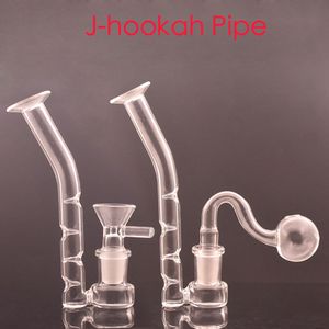 Toptan yeni 14mm kadın eklemli cam nargile ağızlık adaptörü içbükey delikli j-hookah su yağı brülörü bong sigara içme borusu tütün kasesi