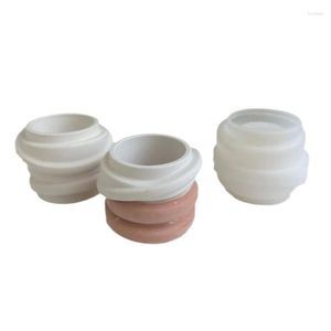 Bottles Round Flowerpot Ornament Mold Plaster Aromatherapys DIY Decoration Candle Cup WavesIrregular Storage Tanks Silicone