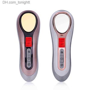 Skönhetsutrustning Aoko Ultrasonic Hot Cold Beauty Machine Acne Treating Face Lifting Electric Anti Aging Skin Draw Device Spa Facial Massager 220512 Q230916