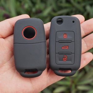 Silicone Rubber Key Fob Skin Cover Case Set VW POLO Bora Beetle Tiguan Passat B5 B6 Golf 4 MK5 6 Jetta Eos Remote Protected302l