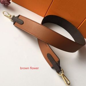 Designer Bag Strap para Mulheres Bolsa Clássica Strap 6 Cores Homens Sacos Crossbody Alça de Ombro Marrom Flor Couro Marca de Luxo Messenger Bag com saco de pó e caixa