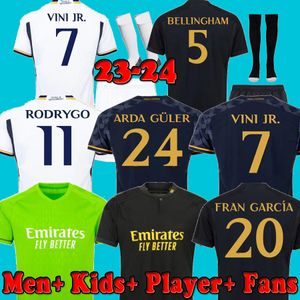 23 24 Bellingham Vini Jr Soccer Jerseys Mbappe Tchouameni 2023 2024 Football Shirt Real Madrids Camavinga Rodrygo Modric Camisetas Men Kids Kids Uniforms Tifforms Tifforms