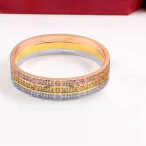 Modedesigner-Design Diamant-Schraubendreher-Armband nicht verblassen Rose Weißgold Liebe Armreif Armbänder Liebhaber Herren Damen Schmuck GIF276I