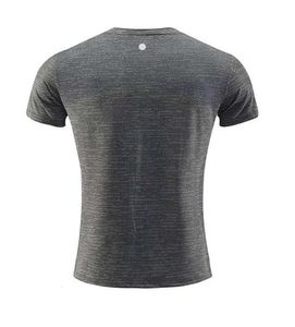 designer LL lemons Men Outdoor Shirts New Fitness Gym Football Soccer Mesh Back Sports Quick-dry T-shirt Skinny Male lu-lu