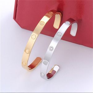 bracciali firmati da uomo braccialetto in argento braccialetti in oro per ragazze designer di gioielli di marca di fascia alta apertura amore polsino coppia in acciaio 275o